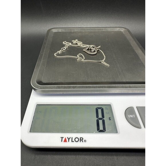 JAMES AVERY Sterling Silver Heart Scroll Pendant on Chain Necklace 18” - Picture 7 of 8